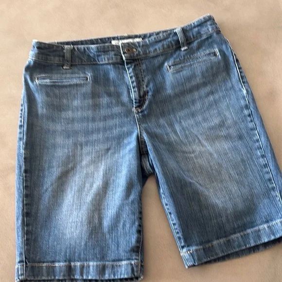 Like new denim shorts by Chicos in size 2 - Picture 1 of 3